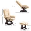 Fauteuil de relaxation AVERSA beige