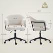 Chaise de bureau PORTICIA beige clair