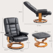 Fauteuil de relaxation COLANO noir