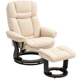 Fauteuil de relaxation ERCO beige clair effet bois wengé