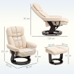 Fauteuil de relaxation ERCO beige clair effet bois wengé