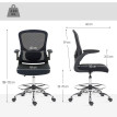 Chaise de bureau ergonomique CAMPANY noire