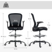 Chaise de bureau ergonomique SALERNE noire
