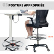 Chaise de bureau ergonomique SALERNE noire