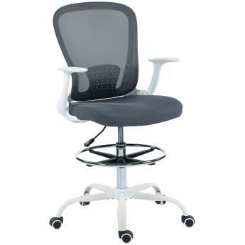 Chaise de bureau ergonomique SCANDICCI grise et blanche
