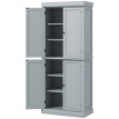 Buffet haut armoire de cuisine BAYTON gris