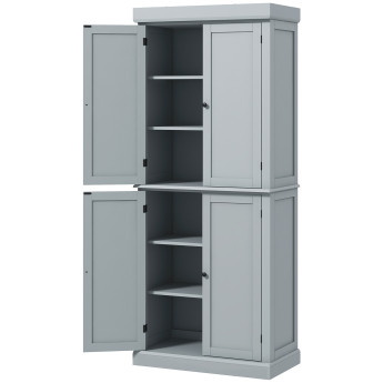 Buffet haut armoire de cuisine BAYTON gris