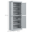 Buffet haut armoire de cuisine BAYTON gris