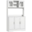Buffet haut armoire de cuisine BREEZES blanc mat