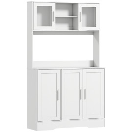Buffet haut armoire de cuisine BREEZES blanc mat