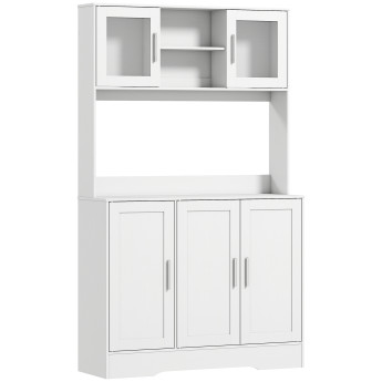 Buffet haut armoire de cuisine BREEZES blanc mat