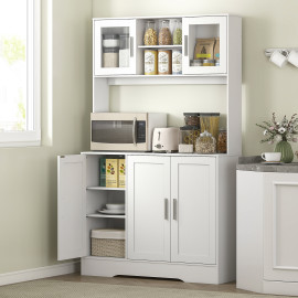 Buffet haut armoire de cuisine BREEZES blanc mat
