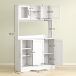 Buffet haut armoire de cuisine BREEZES blanc mat