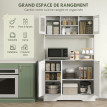 Buffet haut armoire de cuisine BREEZES blanc mat