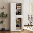 Buffet haut armoire de cuisine HURTY blanc mat