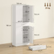 Buffet haut armoire de cuisine HURTY blanc mat