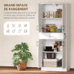 Buffet haut armoire de cuisine HURTY blanc mat