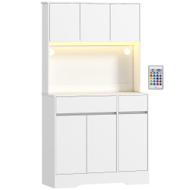 Buffet haut design LED NINETY blanc