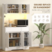 Buffet haut design LED NINETY blanc