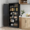Buffet haut armoire de cuisine CUTAND noir