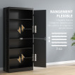 Buffet haut armoire de cuisine CUTAND noir