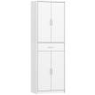 Buffet haut armoire de cuisine CARALO effet bois blanc