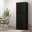 Buffet haut armoire de cuisine KOTIM effet bois noir