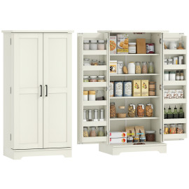 Buffet armoire de cuisine YOKA blanc crème