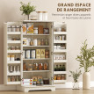 Buffet armoire de cuisine YOKA blanc crème