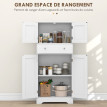 Buffet armoire de cuisine TRYPOL blanc