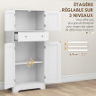Buffet armoire de cuisine TRYPOL blanc