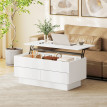 Table basse relevable GORDOS blanche