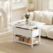 Table basse relevable extensible DEBAR effet bois blanc