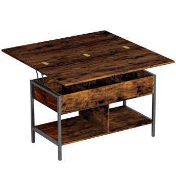 Table basse relevable extensible TUCKY effet bois