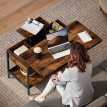 Table basse relevable extensible TUCKY effet bois
