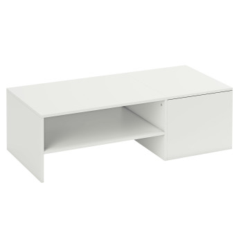 Table basse plateau coulissant MAXIM blanche