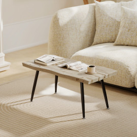 Table basse organique MARIJO effet bois