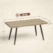 Table basse organique MARIJO effet bois