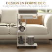 Table d’appoint mobile YVON blanche