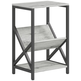 Table d’appoint bout de canapé TALLY bois gris foncé