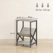 Table d’appoint bout de canapé TALLY bois gris foncé