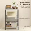 Table d’appoint bout de canapé TALLY bois gris foncé