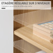 Buffet bas style nordique POMPY blanc et bois naturel