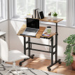 Bureau debout assis mobile inclinable GUYOM marron et noir