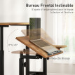 Bureau debout assis mobile inclinable GUYOM marron et noir