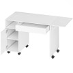 Bureau informatique mobile LANCOY blanc