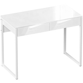 Bureau design 2 tiroirs KLAUS blanc