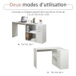 Bureau d’angle ou droit modulable SKEEZ blanc