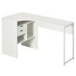 Bureau informatique d’angle multi-rangement ZABEL blanc