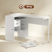 Bureau informatique d’angle multi-rangement ZABEL blanc